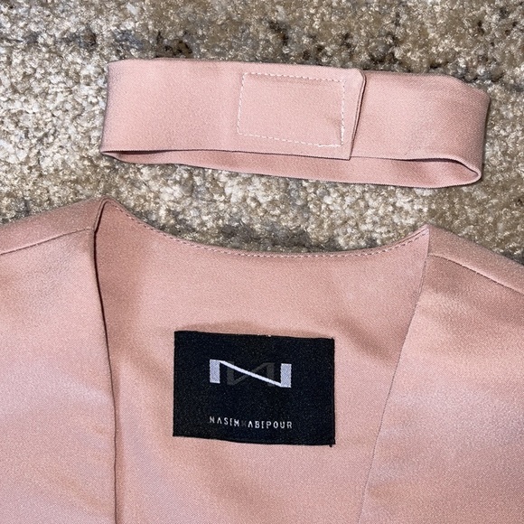 Sold❌Pink Plain Deep V Neck Cross String Eyelet Lace Up Sleeveless dress - Picture 4 of 6